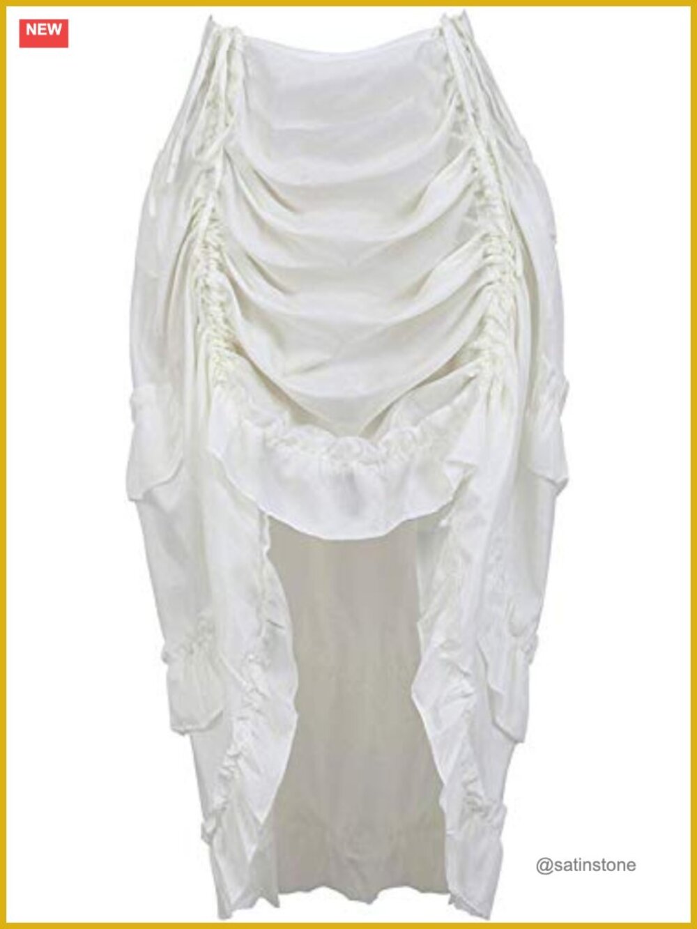 High Low Flowy Gothic Maxi Skirt Polyester Cotton Steampunk Renaissance